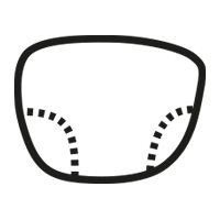 An icon illustrating progressive glasses